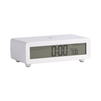 Budík Berlín LCD s nabíjačkou Karlsson KA6156WH, biela